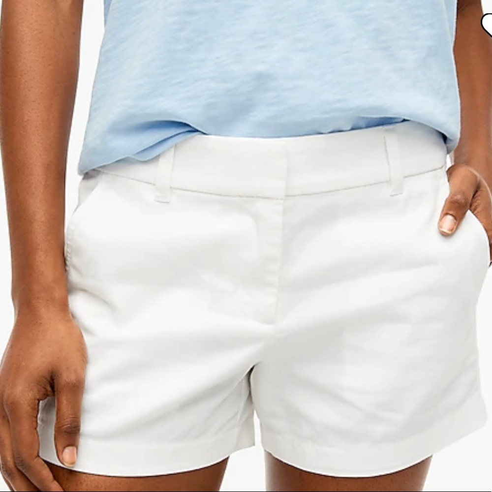 White J-Crew Chino Shorts